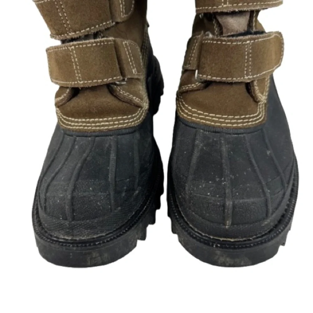 L.L. Bean Tan and Black Snow Boots